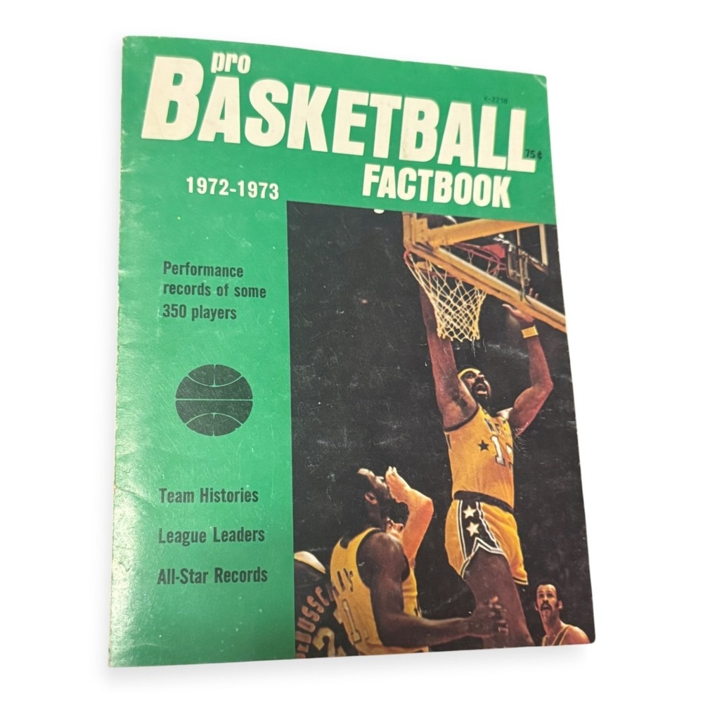 1972-1973 Pro Basketball Factbook NBA ABA Player Records Team Histories Vintage